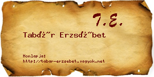 Tabár Erzsébet névjegykártya
